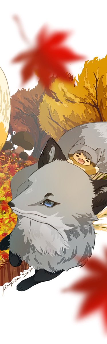 rougetuseiya's tweet photo. 【うちのちみけも】四分割！
🍂🍄‍🟫🍁🦊🦊🦊🦊🍁🍄‍🟫🍂
(再掲) https://t.co/wJ259UGAMX