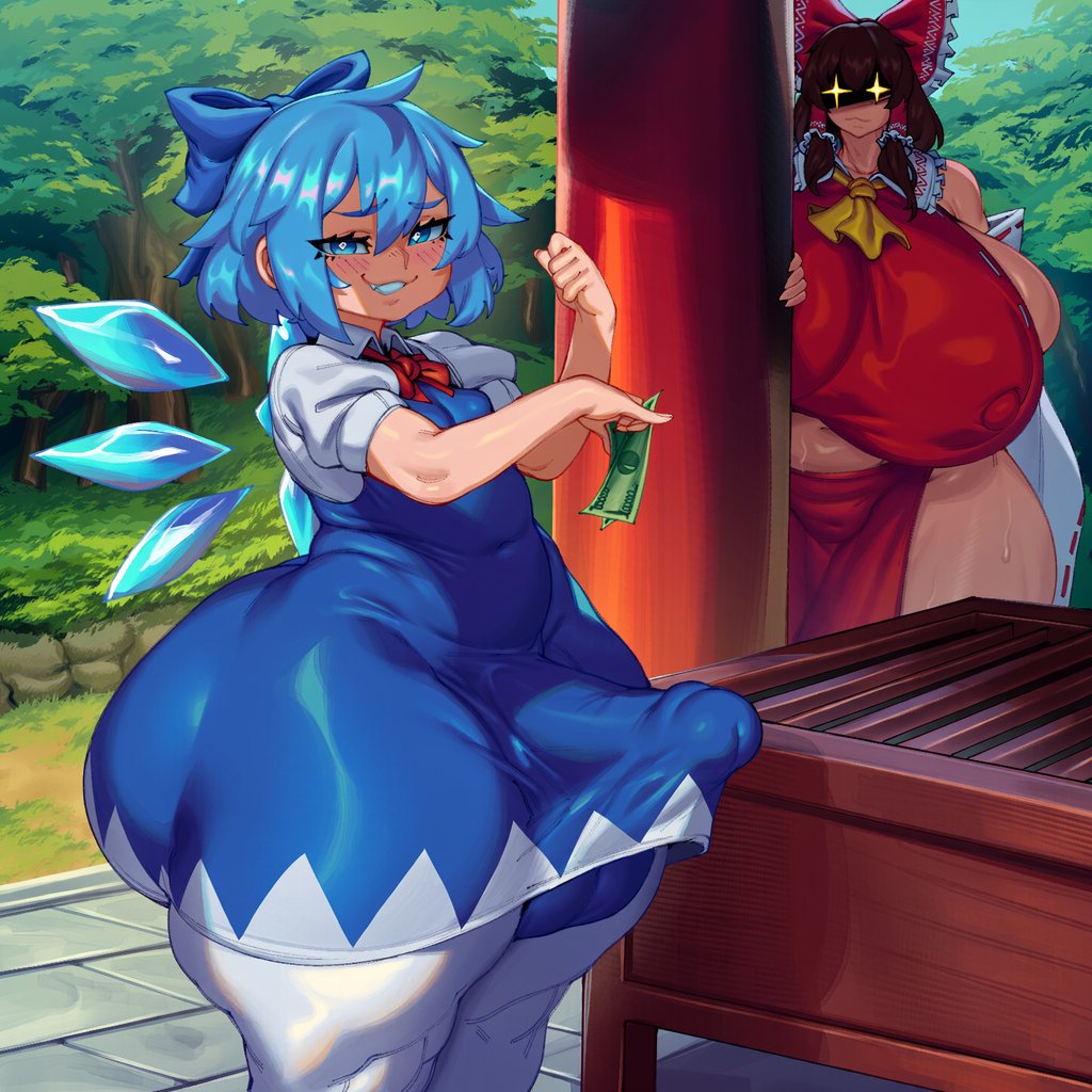 Kattkumi_gens's tweet photo. Cirno's social experiment 🧊💸

(gone wrong....)💦 https://t.co/6uSnb6ig71