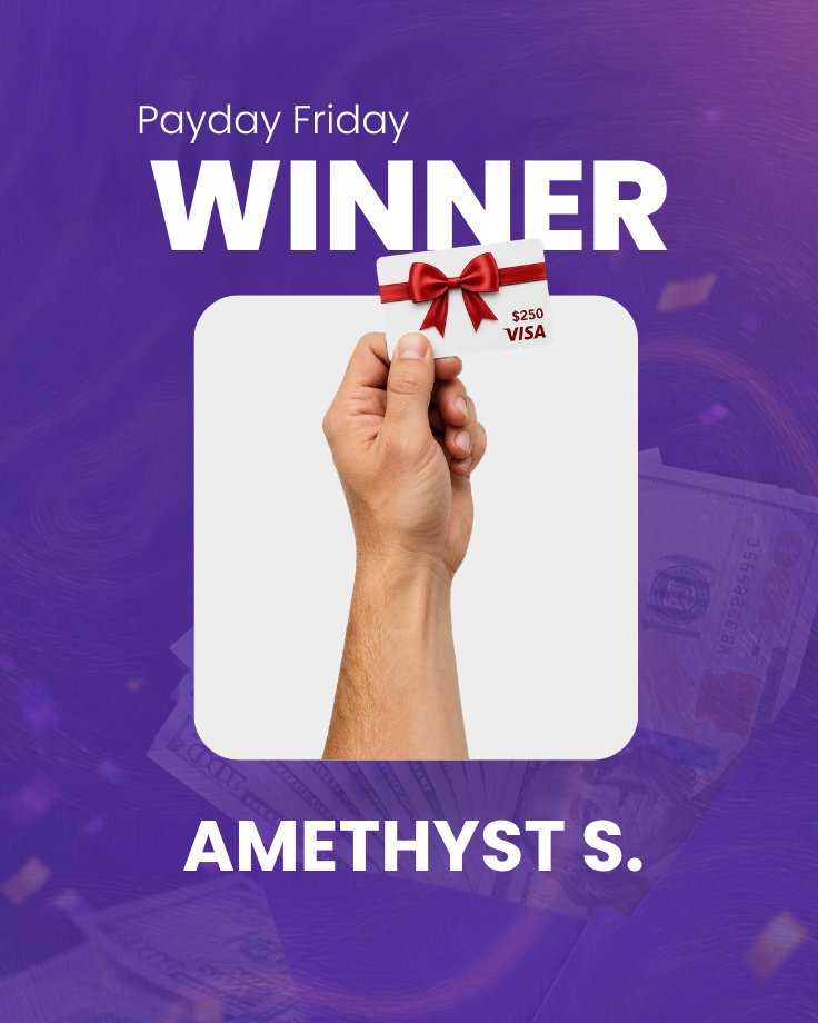 vidlehousing's tweet photo. 💸 Payday Friday just got even better for Amethyst S.! 🎉

She’s today’s winner and is taking home a $250 Visa gift card!

Want to be next? Download the app + get your entries in: https://t.co/KzXJhvc16I

#PaydayFriday #DailyGiveaway https://t.co/gkouTdKARY