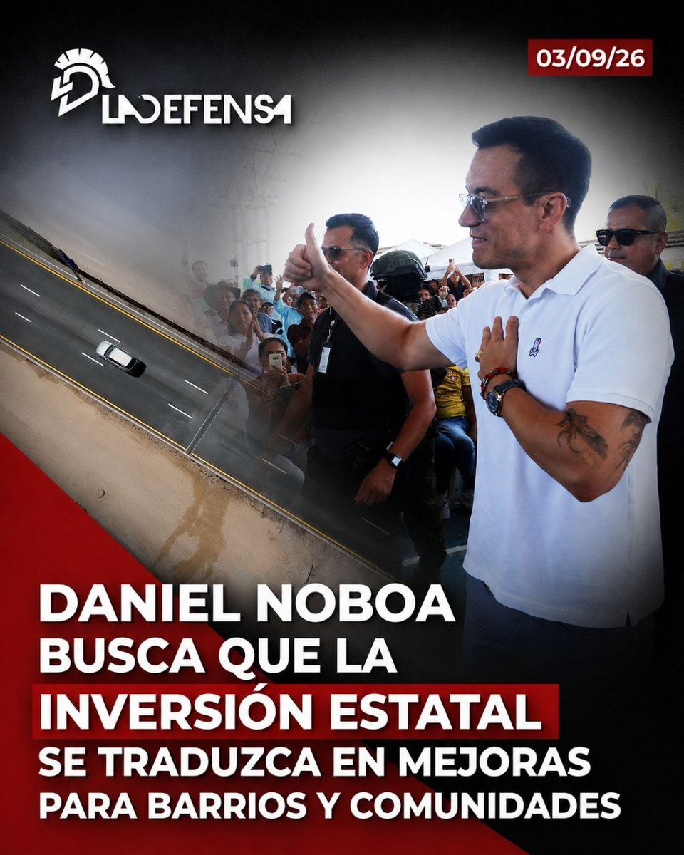 NicolGomezehfe's tweet photo. @JaimeDeLaCruzC Por primera vez en mucho tiempo el país avanza con rumbo claro. La firmeza de @danielnoboaok en la @presidencia_ec se siente en cada decisión, y ElNuevoEcuador ya no es un eslogan, es una realidad que @comunicacionec nos muestra con hechos. https://t.co/zAeGcvHFJk