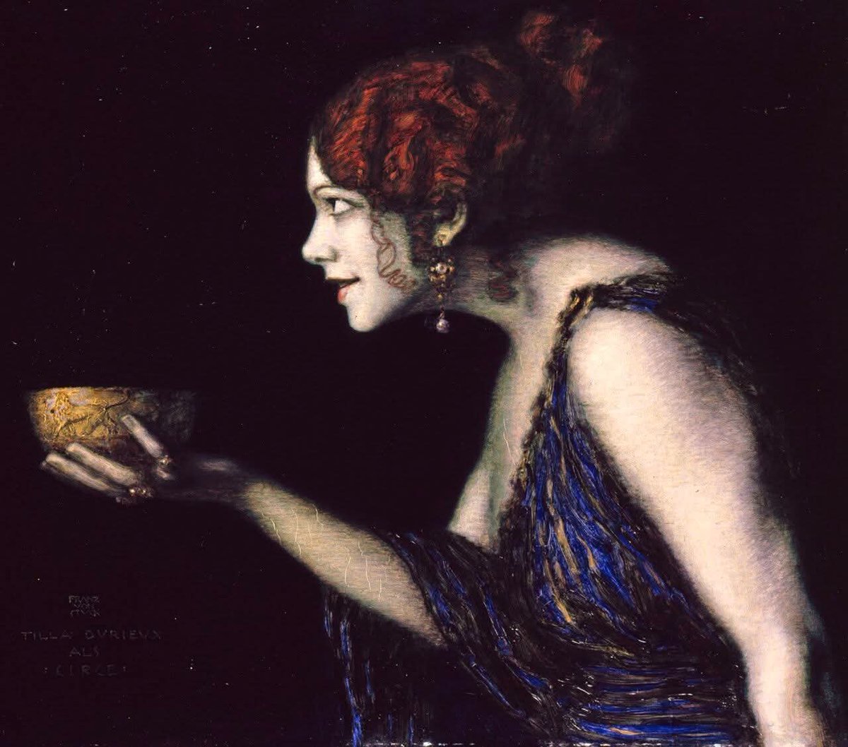 McapHunter32's tweet photo. Franz von Stuck - Circе 1913 https://t.co/GYtMrjoHA7