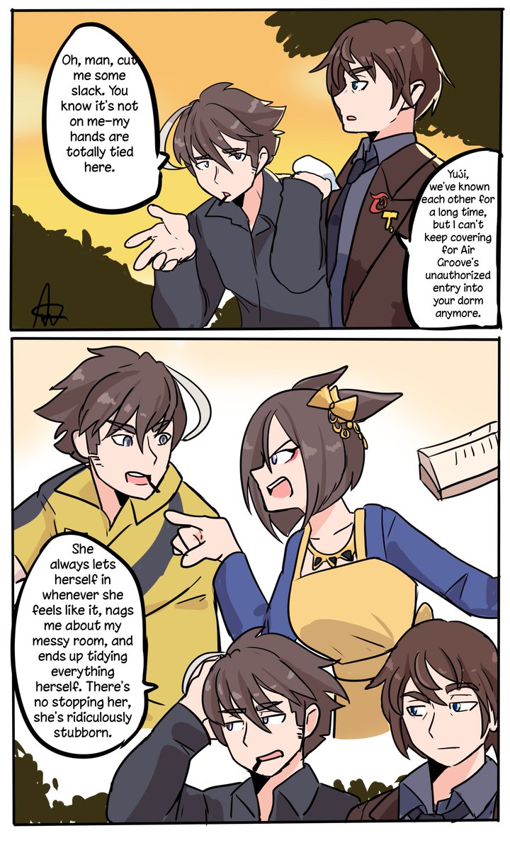 doberslover23's tweet photo. Rules are rules.

Sometimes even the most serious trainers can't avoid breaking some rules for their umas hehehe

#art #ウマ娘 #Umamusume https://t.co/aIXachPEIb