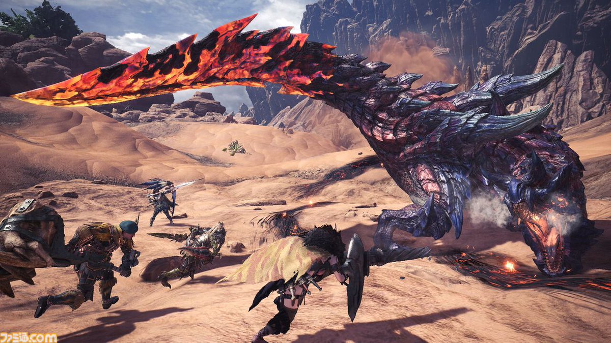 famitsu's tweet photo. 【今日は何の日？】
2019年9月6日『モンスターハンターワールド：アイスボーン』が発売。今年で7周年
https://t.co/yzbNdC1e1B

『モンハン：ワールド』のエンディング後から始まる物語。��去作からの人気モンスター大量復活に大盛り上がり。マスターランクやクラッチクローなど新要素も多数。 https://t.co/ekOZZ2feEM