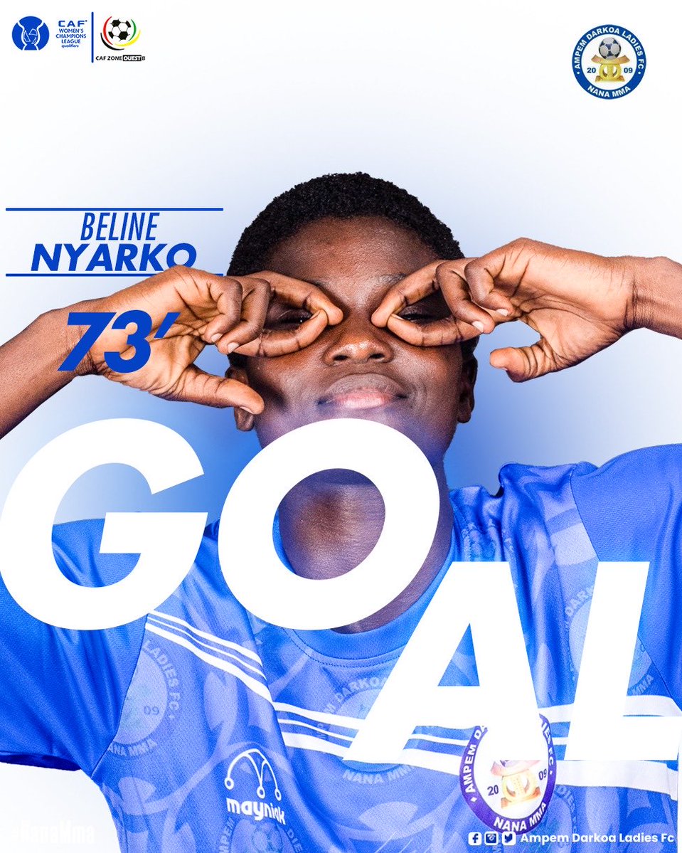 ampem_fc's tweet photo. 73’⏰
Beline converts the penalty beautifully
Edo Queens 1️⃣ 🆚 2️⃣Ampem Darkoa Ladies 🔵⚪
#NanaMma🔵⚪ https://t.co/JJd4KPhYjg