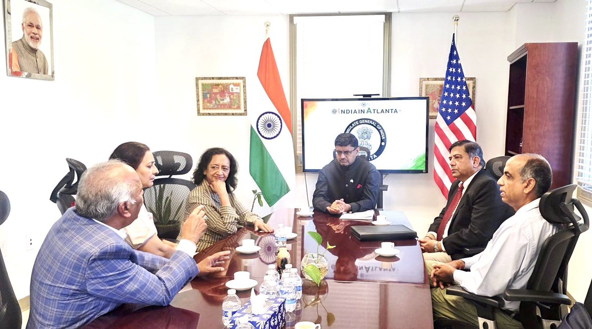 IndiainAtlanta's tweet photo. 🇮🇳India American Cultural Association🇺🇸

Consul General @doctorsumitseth met board members of IACA - India American Cultural Association and discussed ways to bring Indian Diaspora together to promote Indian traditions, values, and culture 

India American Cultural Association (IACA) of Atlanta is a vibrant community organization dedicated to celebrating, preserving, and promoting the rich cultural heritage of India while fostering meaningful connections within the diverse American community.