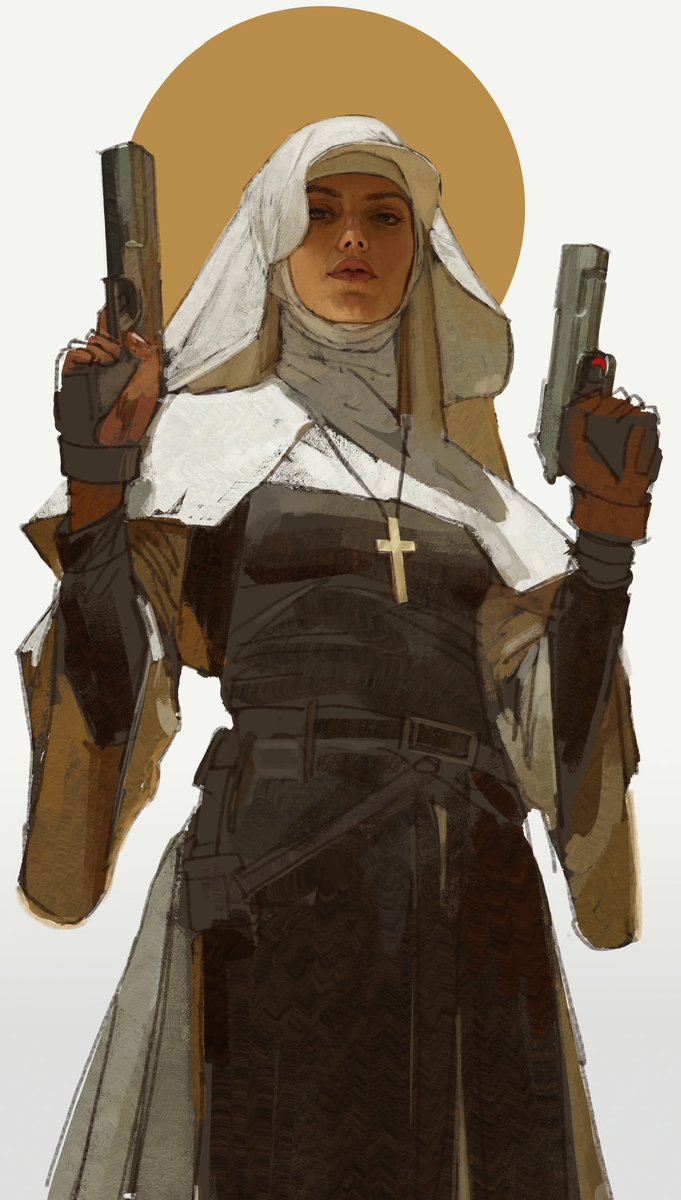 solisolsoli's tweet photo. Nun with Guns by Andrei Riabovitchev / swipe for the review https://t.co/dNDUVFT0bM