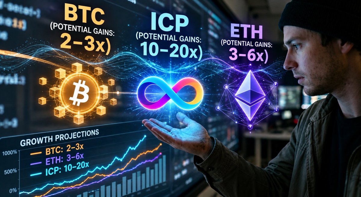 sheerwintrading's tweet photo. $BTC may do 2–3x.
$ETH may do 3–6x.

But I’m looking for something the market still underestimates.
That’s why I’m holding $ICP. ♾️

I’m betting on infrastructure the world may eventually need. https://t.co/xlYxdV517k