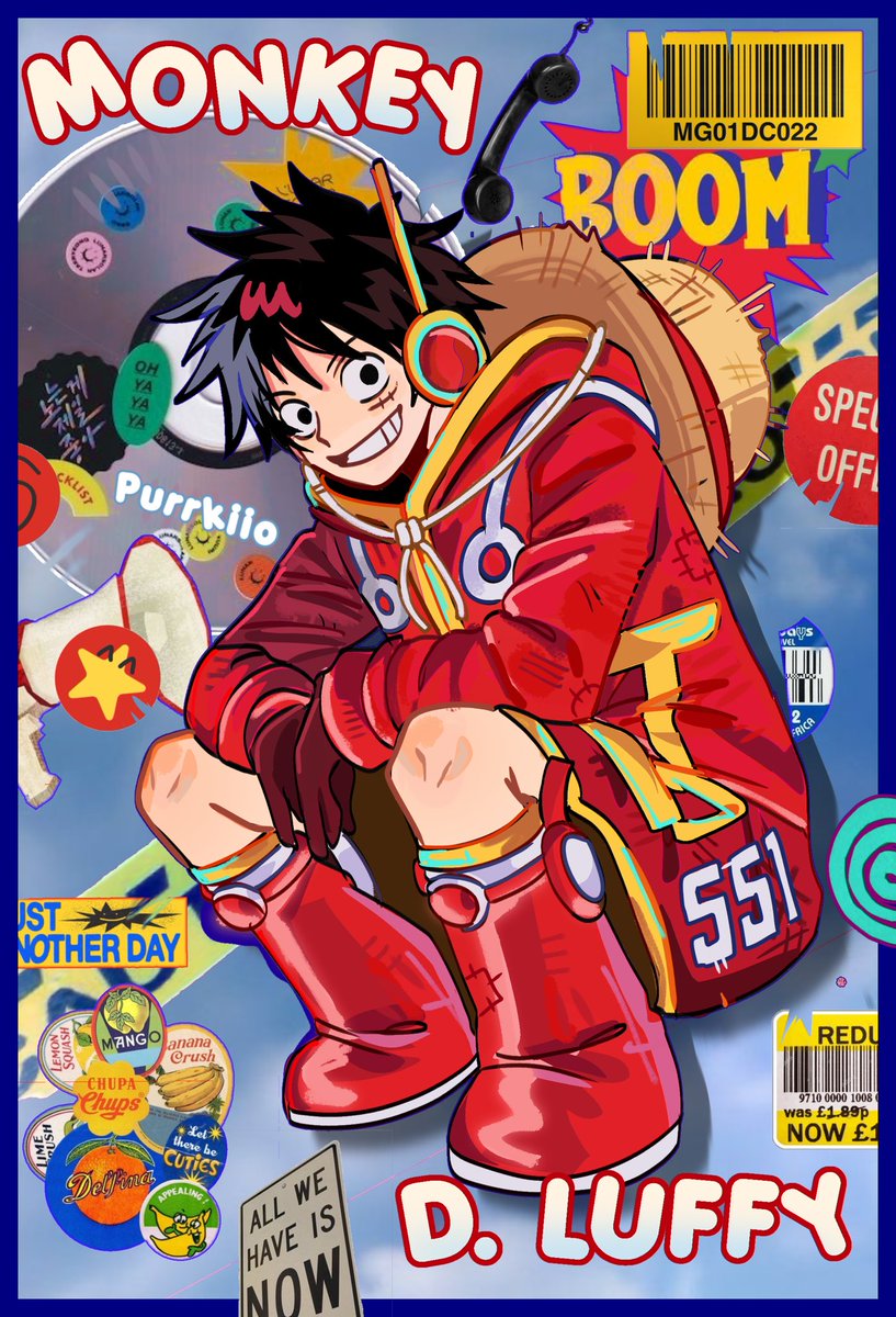 purrkiio's tweet photo. i had so much fun decorating this luffy piece (｡•̀ᴗ-)✧ | #onepiece #luffy #monkeydluffy #onepiecefanart #animeart #digitalart #fanart  #illustration https://t.co/21o6xZ5LMr