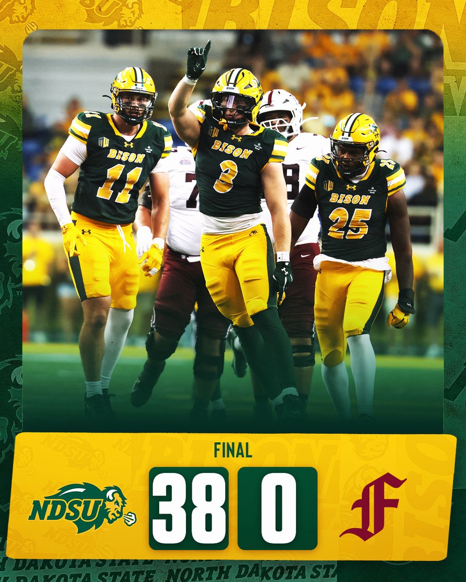 NDSUfootball's tweet photo. Bison shutout dub! https://t.co/rl69tOmvJJ