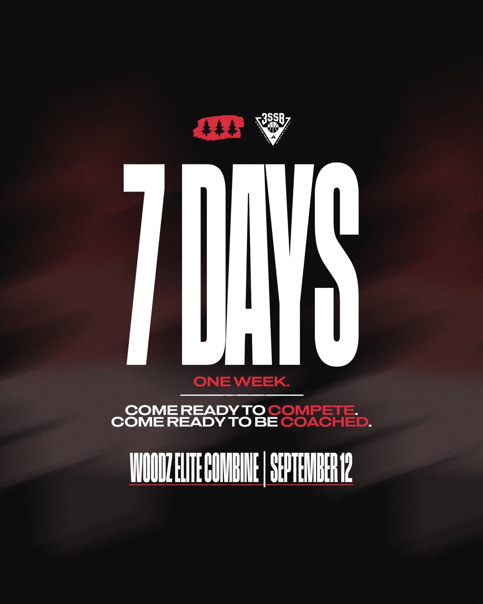 WoodzElite's tweet photo. 7️⃣ days.

Come ready to compete.
Come ready to be coached.

Selection Saturday is for the girls who want to be in the room and see where they stand.

September 12 | Fayetteville, AR

Register now | ⤵️
https://t.co/ZSbQGFOerP https://t.co/IPAAhmCkkX