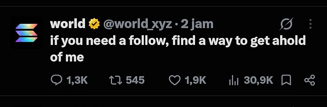 ayexxc's tweet photo. Challenge accepted. You said 'find a way to get ahold of me'—so here I am sliding into the timeline. Now it’s your turn to hit that follow button.😆
@world_xyz https://t.co/pylRvgKnGv