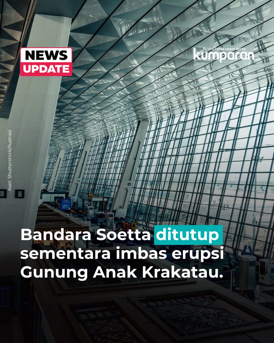 kumparan's tweet photo. Bandara Internasional Soekarno-Hatta ditutup sementara pada Minggu (6/9). Penutupan sementara ini dilakukan imbas peningkatan aktivitas vulkanik Gunung Anak Krakatau.

"Minggu (6/9), Bandar Udara Internasional Soekarno-Hatta di tutup sementara mulai pukul 01.30 WIB sd 05.30 WIB," kata Dirjen Perhubungan Udara Kemenhub, Lukman F Laisa, dalam keterangannya.

Ia menjelaskan, keputusan ini dilakukan berdasarkan hasil asesmen yang telah dilakukan.

"Hal tersebut dilakukan sebagai tindak lanjut hasil paper test pada Minggu (6/9) pukul 00.35 WIB-01.05 WIB menunjukkan hasil positif adanya indikasi sebaran abu vulkanik di Bandara Internasional Soekarno-Hatta," jelas dia.

Sebanyak 33 penerbangan terdampak akibat penutupan sementara ini. 16 penerbangan internasional bahkan harus dibatalkan.

Berdasarkan informasi terbaru yang diunggah Pengelola Bandara Soekarno-Hatta, penutupan sementara dilakukan hingga pukul 09.30 WIB

📸: Dok. Shutterstock/Ilustrasi.

Baca selengkapnya dengan klik link di bio. Cari tahu berita update lainnya dengan download aplikasi kumparan di App Store atau Google Play.⁠

📝: newsupdate | update | news | oneliner | R129 | E053 | E364

#bicarafaktalewatberita #kumparan