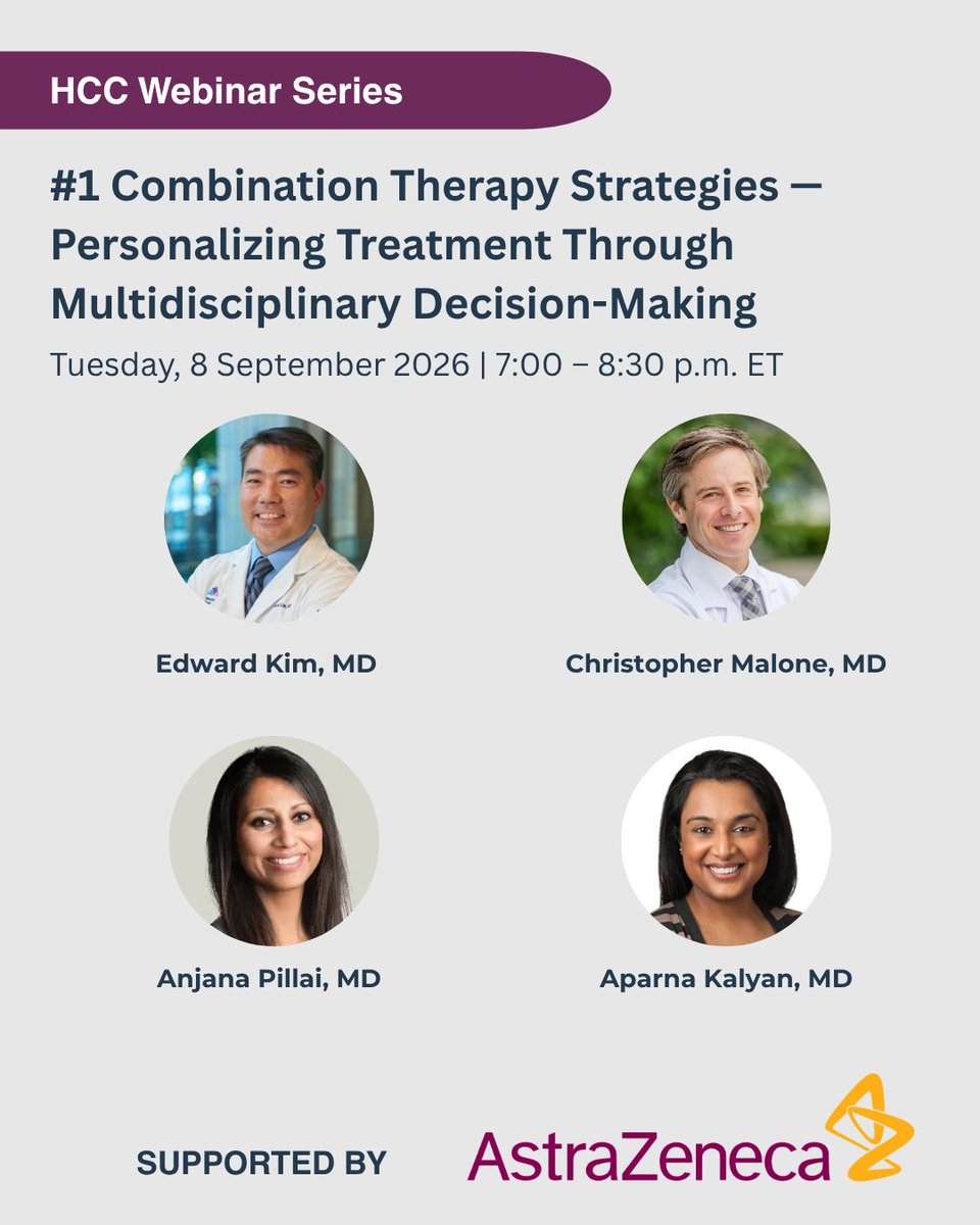 SIO_Central's tweet photo. What’s the right combination for the right patient at the right time?
SIO’s #HCC Webinar Series explores how combination therapy strategies can be tailored across disease stages and treatment settings to support more personalized care. https://t.co/ob5AwMB8pa https://t.co/SclNUpNJO7