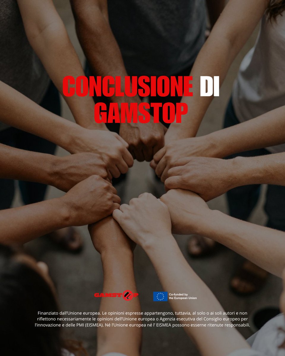 Codacons's tweet photo. Si chiude dopo 18 mesi il progetto #GAMSTOP per la prevenzione della ludopatia e il contrasto al sovraindebitamento. 

Grazie a tutta la rete territoriale per aver promosso percorsi concreti di rinascita economica. 

#GAMSTOP #Codacons #StopAzzardo https://t.co/Q5TARUznFd