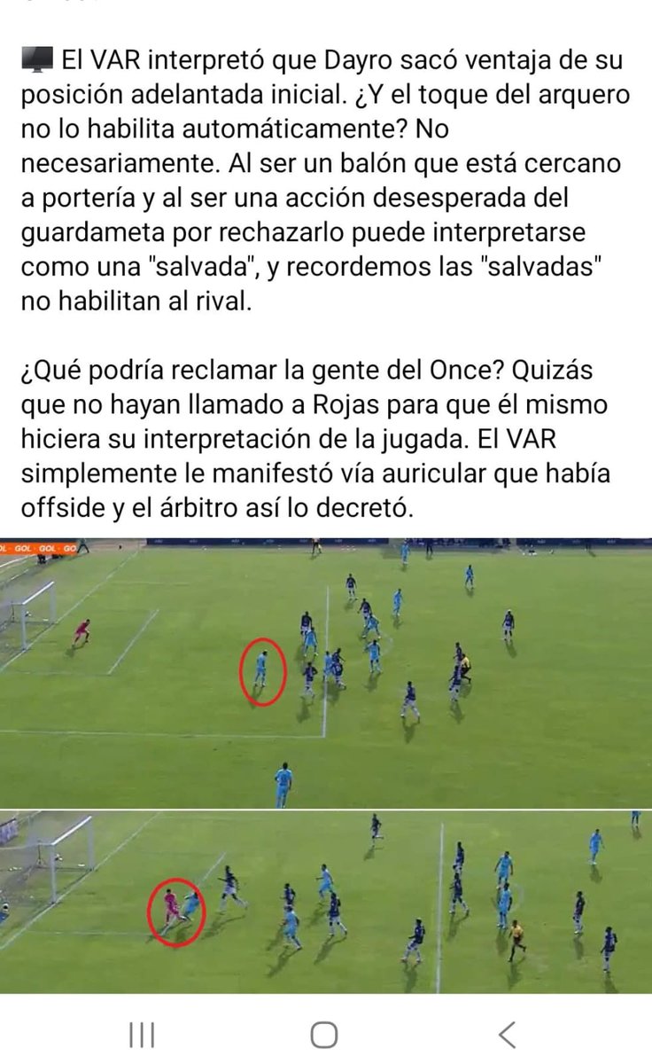 JuanPab04475655's tweet photo. @Juan71632376 @SEBAXTIAN69 Es una vaina rara del reglamento pero el resumen básicamente es que arquero no habilita, no se genera segunda jugada.
Si Pipe remata o pasa atrás a Dayro ahí si es una nueva acción y todo vale.
También lo vi legal inicialmente pero hablaron los que saben del tema. https://t.co/0go82c6vLy