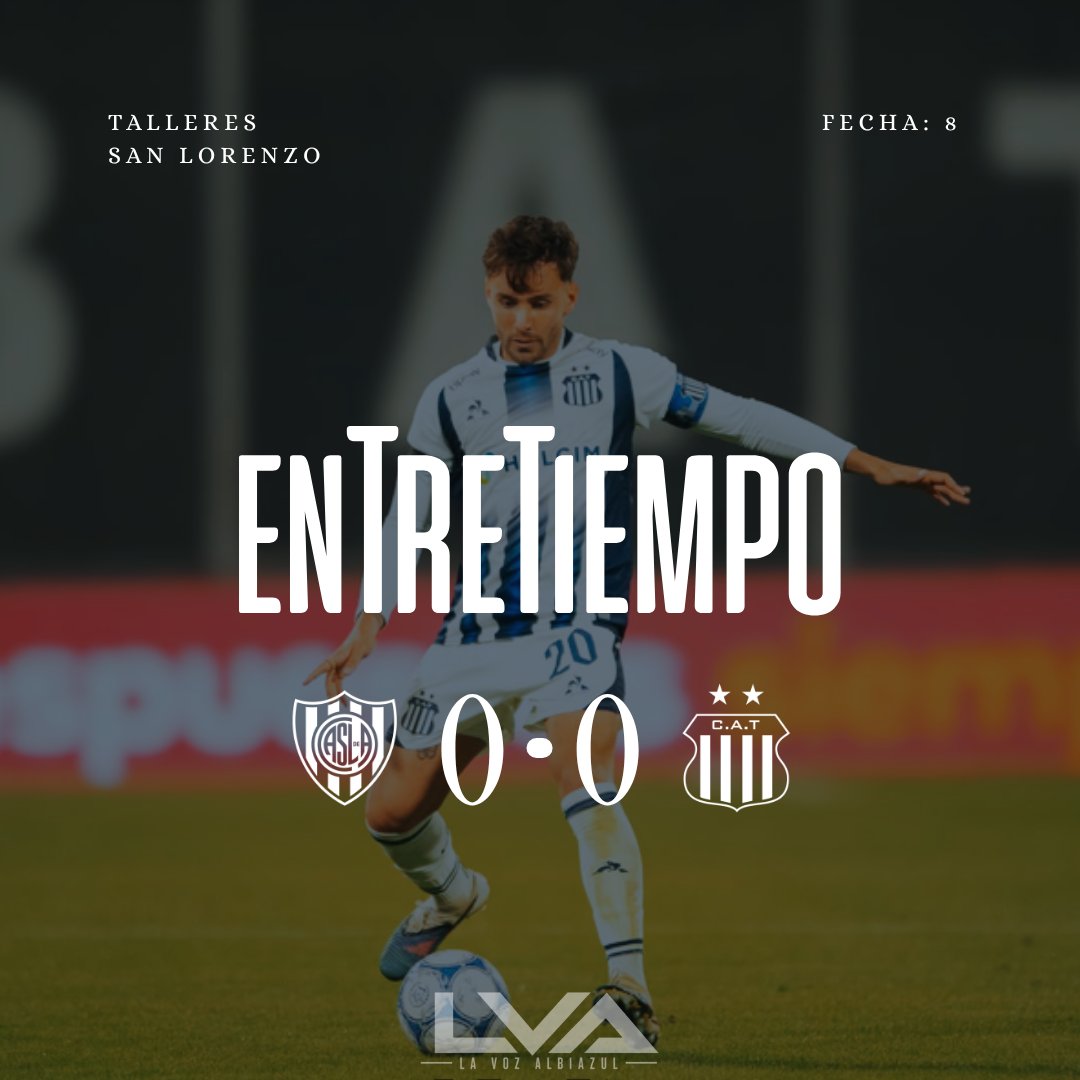 LVAlbiazul's tweet photo. ENTRETIEMPO | 0-0🔵⚪

Poco de Talleres. Poco de San Lorenzo.

Un partido cortado, con momentos para cada uno, pero sin grandes situaciones.

La T necesita mejorar en ataque y encontrar más claridad para generar peligro.

Quedan 45.

#Talleres #CATalleres #SanLorenzo #LPF https://t.co/B8sQqRj8Zc