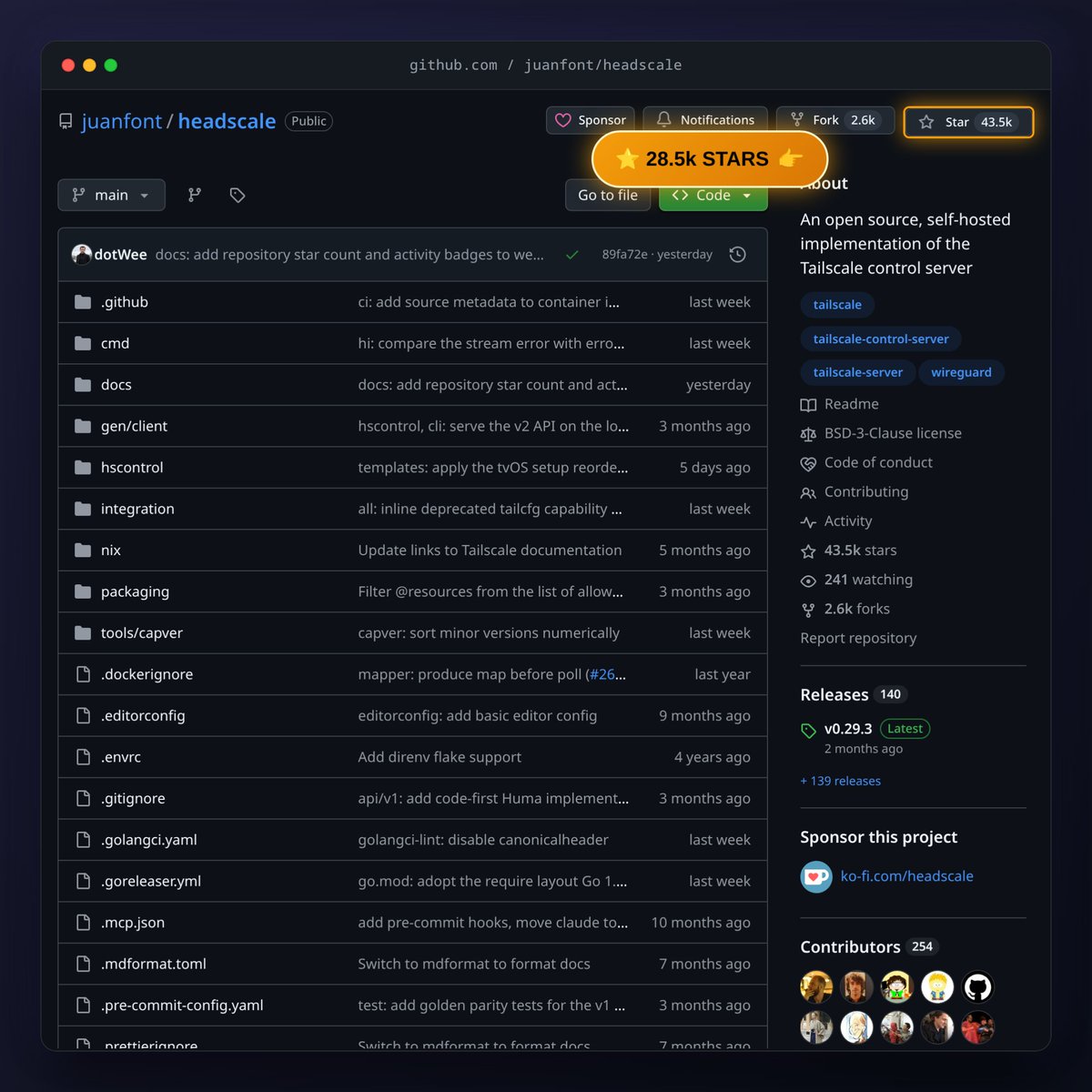 MundoDev0ps's tweet photo. 🌐 Headscale (28.5k ⭐): Servidor de control open source para redes privadas Mesh con Tailscale.

📦 https://t.co/zLFJCqK3dI

#DevOps #OpenSource https://t.co/3n62NlNeTX