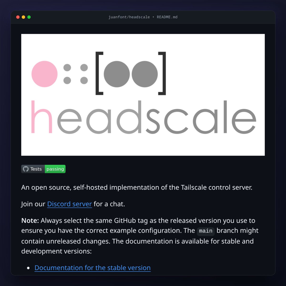 MundoDev0ps's tweet photo. 🌐 Headscale (28.5k ⭐): Servidor de control open source para redes privadas Mesh con Tailscale.

📦 https://t.co/zLFJCqK3dI

#DevOps #OpenSource https://t.co/3n62NlNeTX