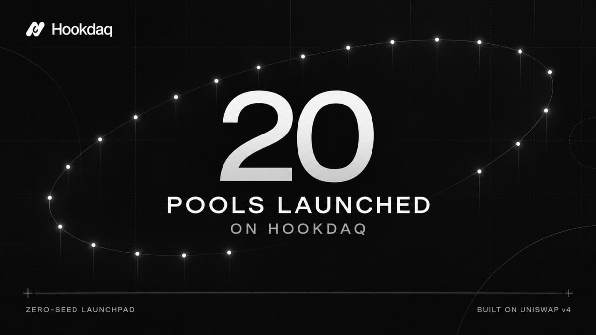 Hookdaq's tweet photo. 20 pools launched on Hookdaq.

Every launch, test, and swap has helped us validate what a better launchpad can look like: transparent rules, configurable pools, and no need to force every project into the same template.

Thank you to every builder and trader who has been early with us.

This is just the start. More pools, more experiments, and more ways to launch.