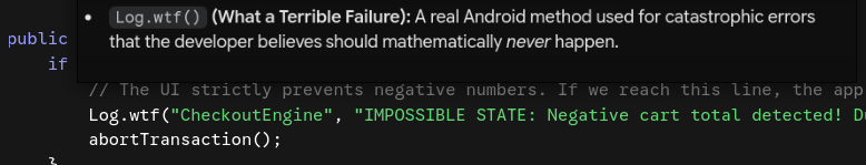 ks7X01's tweet photo. while i was learning some stuff about android i came across this part , and found it funny to share,
what a terrible failure lol https://t.co/XDyiIzJV2r