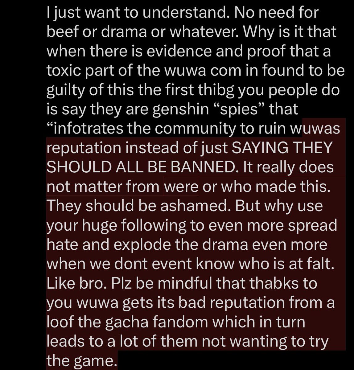 Drapulten's tweet photo. I really want to rant about this because this is gotten ridiculous as a fan pf both Wuwa and Genshin, love this two games. (Also ps sorry for my bad English, not my first language) https://t.co/B0wdcJwS2O