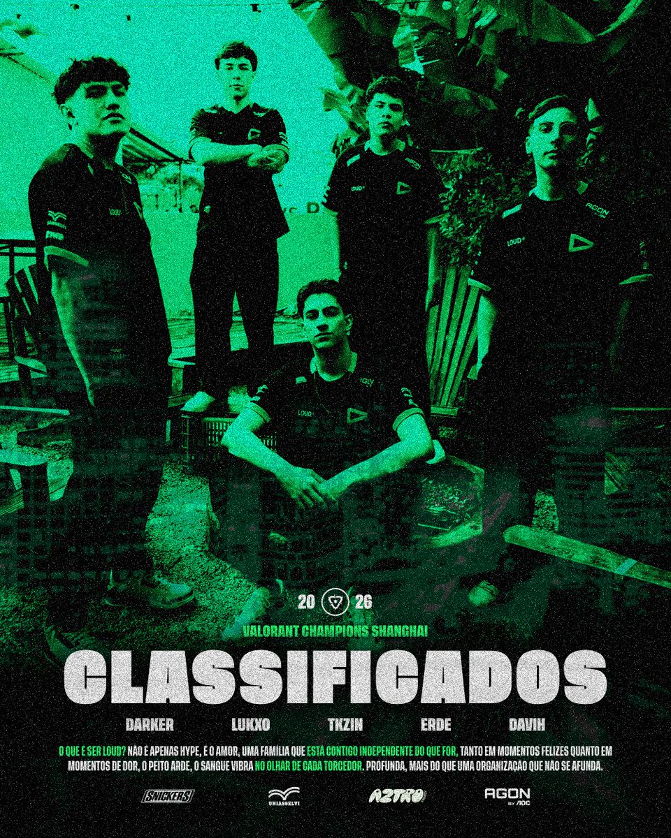 loudinhos's tweet photo. ESTAMOS DE VOLTA AO CHAMPIONS!

A LOUD derrota a NRG por 3-2 e está de volta à principal competição do VALORANT mundial. 

Foram dias difíceis, mas estamos de volta e agora vamos brigar pelo título do VCT AMÉRICAS.

OBRIGADO A CADA UM QUE ACREDITOU ATÉ O FIM! 💚

#goLOUD https://t.co/yD6BYZdUD2