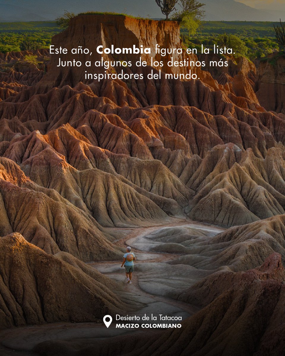 PROCOLOMBIACO's tweet photo. Colombia ha sido nominada como “El País más Deseable del Mundo”
(Most Desirable Country Worldwide) en los Wanderlust Reader Travel Awards 2026. 🇨🇴

Cada voto ayuda a dar a conocer la belleza, la cultura y las experiencias que hacen de Colombia un destino inolvidable.

Vote por Colombia en el link: https://t.co/777miAYLwC]