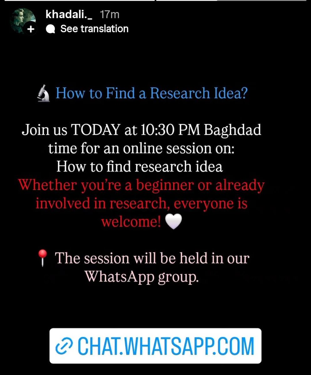 Khadali_'s tweet photo. I will be hosting an online session today about how to find research idea 
This lecture will be available for free , 
Meeting time 6 September,  10:30 PM Baghdad time. 
https://t.co/s0SubvdZc3

#Systematic_review  #medical_research https://t.co/5qEYwIj8i7