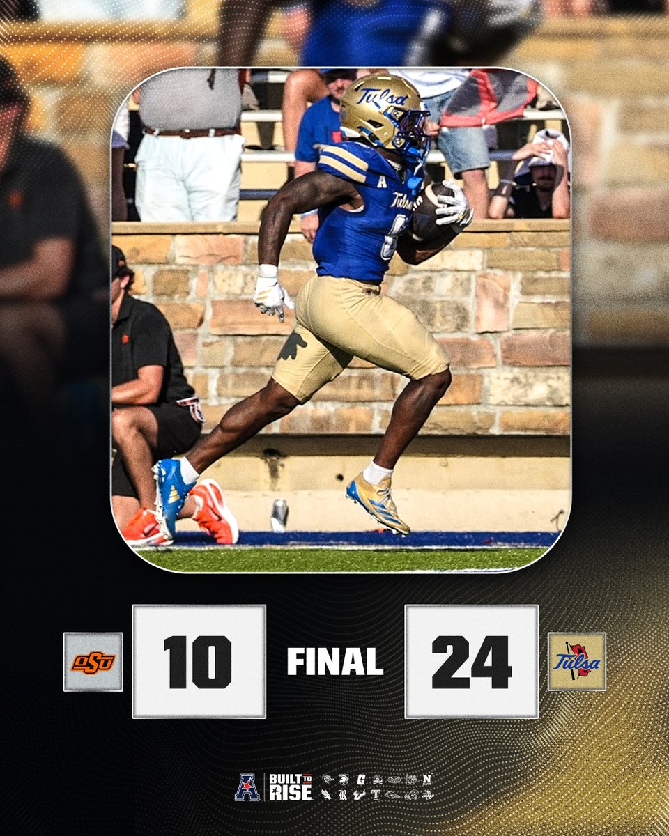 American_Conf's tweet photo. A strong start for the Golden Hurricane  🌀

#BuiltToRise x #AmericanFB https://t.co/c7Pxa8mnnU