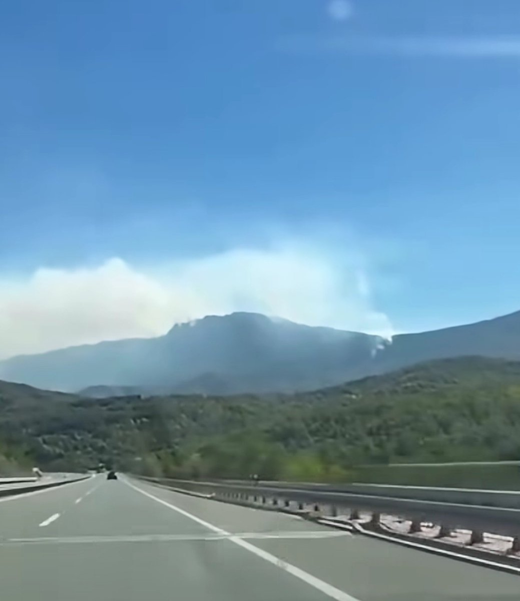 Yuanquan011's tweet photo. SUVA PLANINA 

Požar se vidi iz Leskovca, Niša, Prokuplja, sa autoputa.

Iljušin je gasio osam puta danas, dva puta je promašio zbog vetra i gustog dima. 

Stanje je lošije nego juče.

#JužnaSrbija https://t.co/C2kHjXPoKP