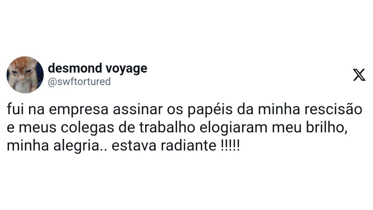 NazareAmarga's tweet photo. Qual CLT que nunca se sentiu livre assim, né? https://t.co/13Xvfkfbfi