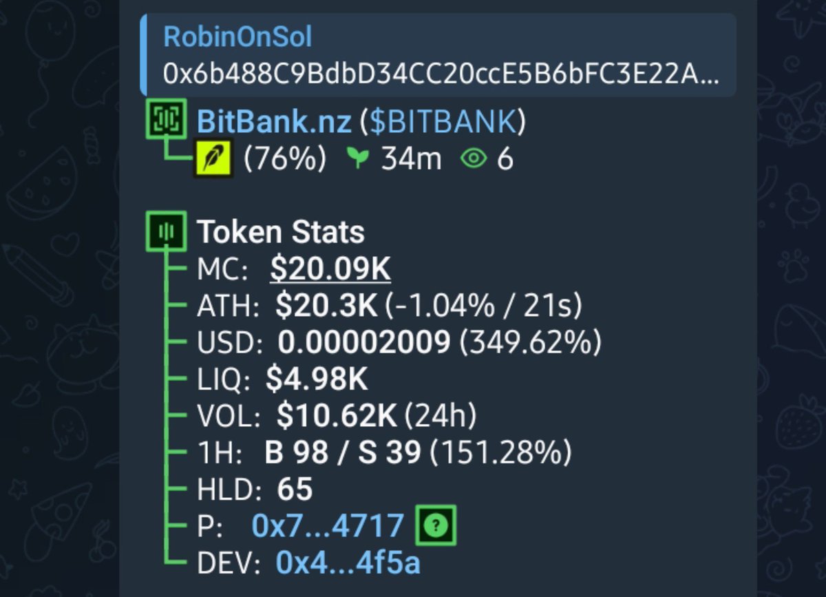 SolInsidr's tweet photo. ENTRY $BITBANK
CA>

0x6b488C9BdbD34CC20ccE5B6bFC3E22ABe93b50B8 https://t.co/SclH27uxkr