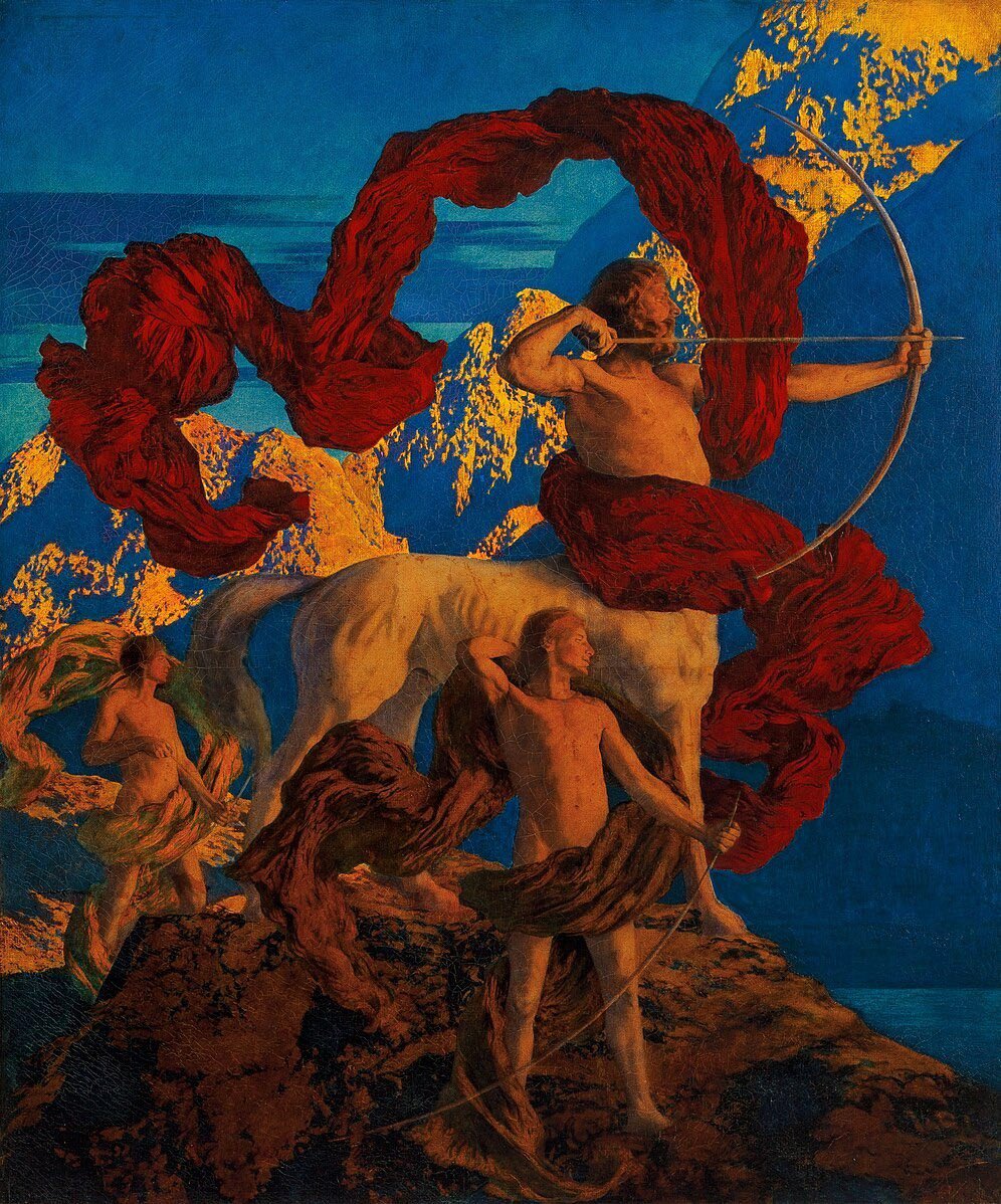 SeekAfterBeauty's tweet photo. Jason and His Teacher (1909), by Maxfield Parrish https://t.co/Iw8onYHYF8