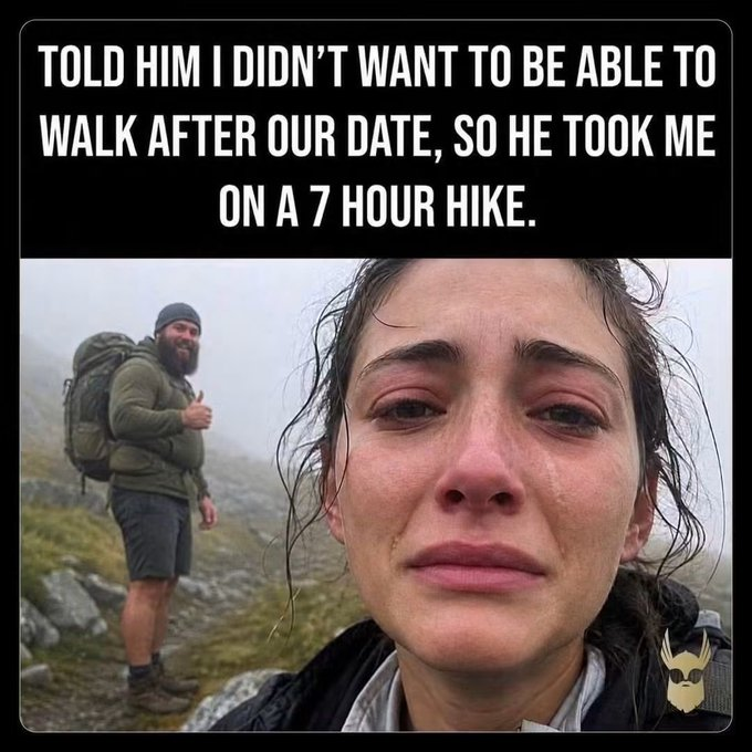 RedRebeccax's tweet photo. Never ever take me hiking unless you want to be blocked and ghosted. Sex is my cardio. https://t.co/iB80BW3rTN