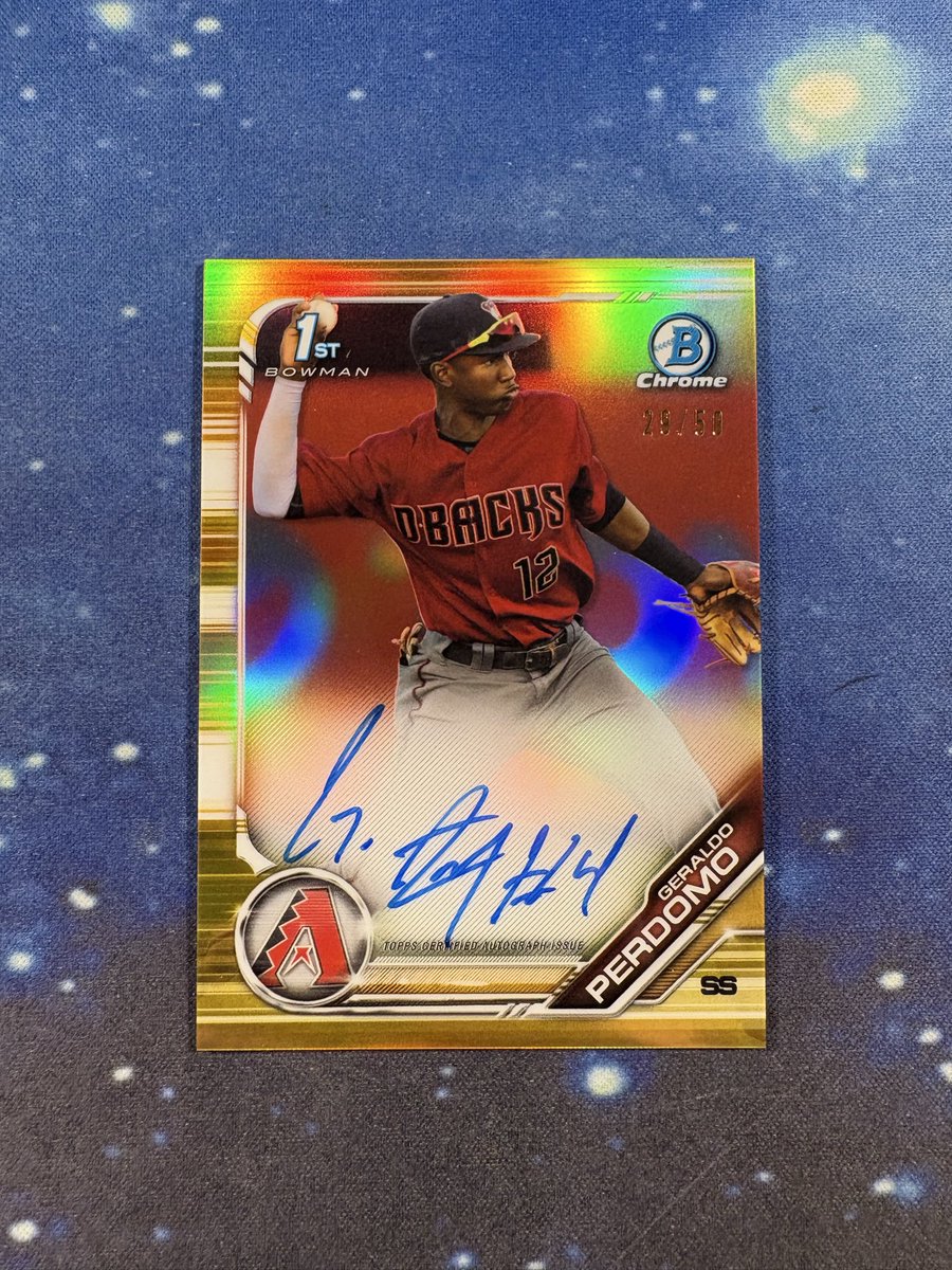 CardsWithChris's tweet photo. #StackEmUpSale

Geraldo Perdomo True Gold BCA /50! 

$225

Stacking through tomorrow! 
See pinned for info! https://t.co/iP15N5AflC