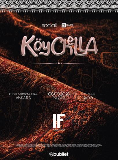 IFPerformance's tweet photo. “KÖYCHELLA” bu akşam saat 21’de IF Sahnesi’nde! 👯‍♀️
Biletler https://t.co/ZnD5WC9bJQ

Sonrasında 00:00’dan itibaren “Dance Of 2000’s” sizlerle! ✌🏻 https://t.co/8PLgzBVJNR