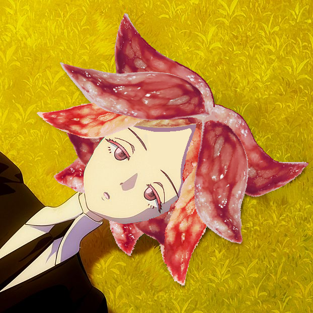 Psychdyk3's tweet photo. I made this goofy ass evil phosphorus 
(The og image is from land of the lustrous, yall should watch it) https://t.co/BZ4WmioqwB