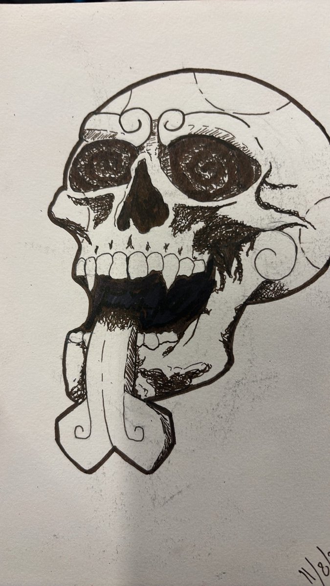 HitmonSavage's tweet photo. Just another post from my books.
Skull from the skull sketchbook. https://t.co/cneMkYGFC7
