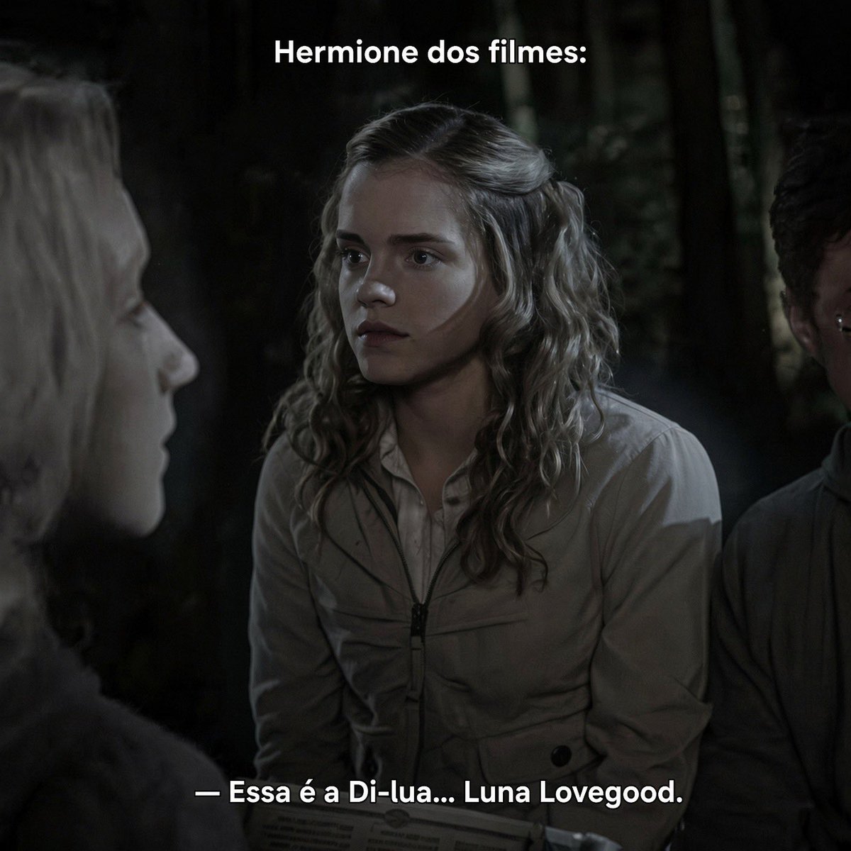 CentralHogwarts's tweet photo. Agora uma verdade: nessa cena, nos filmes, a Hermione chama a Luna de “Di-Lua”, mas a Luna NUNCA chamaria a Hermione de “sangue-ruim”. https://t.co/KoaAJfSO5h