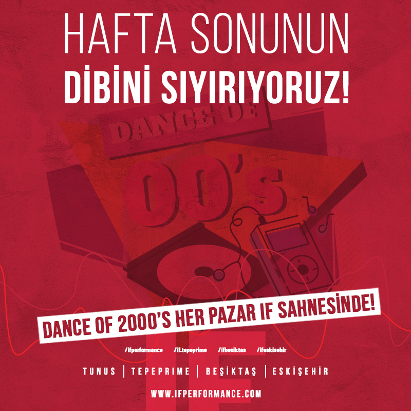 IFPerformance's tweet photo. 2000’lere damga vuran efsane yabancı müziklerle dolu bu özel gece, nostaljiyi ve enerjiyi bir araya getiriyor. Sizi her Pazar gecesi saat 00.00’dan itibaren 2000’lerin eşsiz enerjisiyle heyecan dolu bir müzik yolculuğuna davet ediyoruz. IF’te Unutulmaz anılar bir araya geliyor🤘 https://t.co/xPMdjA3iVQ