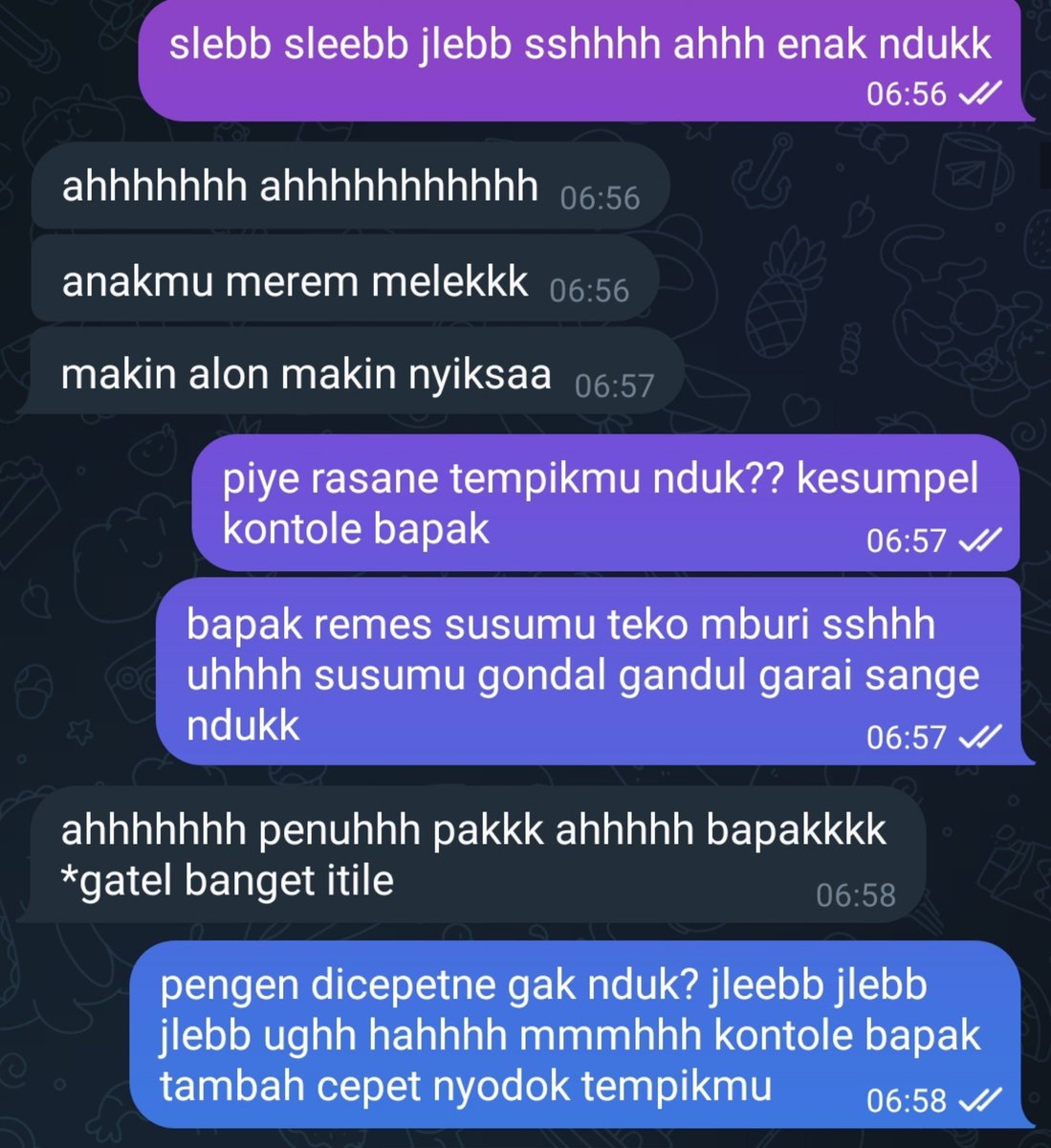 Dewaspacy's tweet photo. isuk isuk dijak kenthu anak wedok #incest #chatseks #morningsex #chatsexkasar #binal https://t.co/VP6LtcKaYE
