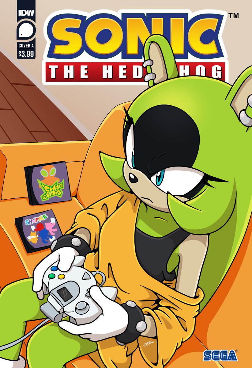 Sonicguru_Dan's tweet photo. I forgot to upload this fan #idwfancover back in February.

Surge playing some good old Dreancast https://t.co/3mlUevzJSz