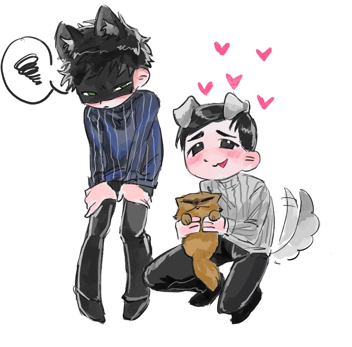 ManYe0605's tweet photo. 🐈‍⬛✖️🐶
#ninah #palegun https://t.co/AXyLUSgVYD