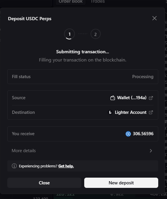 hoodstrategyrh's tweet photo. Doing the first test deposit (306 USDC). Adding the rest once it's confirmed to be working.

Going to make a bot to update daily, automatically &amp; add the balance to it as well. https://t.co/8adwxD14Jr