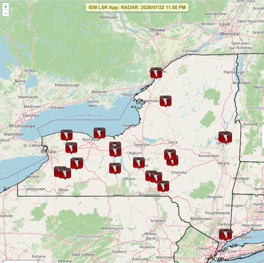 weather_buffalo's tweet photo. Were up to 25 total tornadoes on the year across the state. Only 2024 had more! https://t.co/Pnhy6Oo5D4