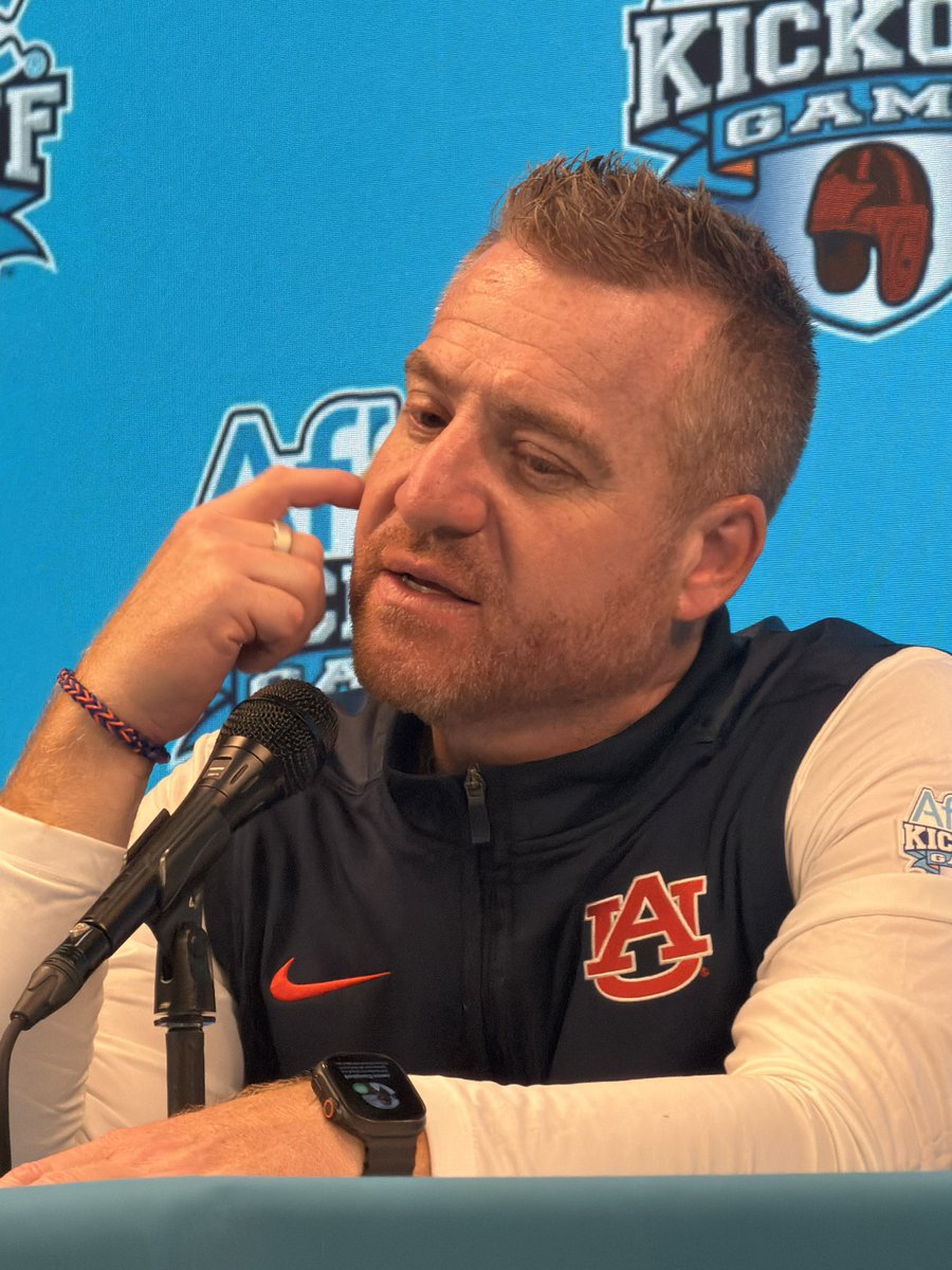 mikegittens's tweet photo. “I blame us more than Byrum. We tried to force some things down the field. I take more blame than Byrum. I’ve got to do better.”
-Alex Golesh @thewarrapport #auburnfootball @IkeJonesMedia https://t.co/SAuS35WPvO