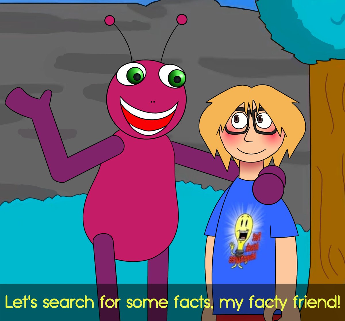 Radical_Rascal_'s tweet photo. Joyous crossover 
#factattackadventures 
#bugbo https://t.co/rSBZNpuZPn
