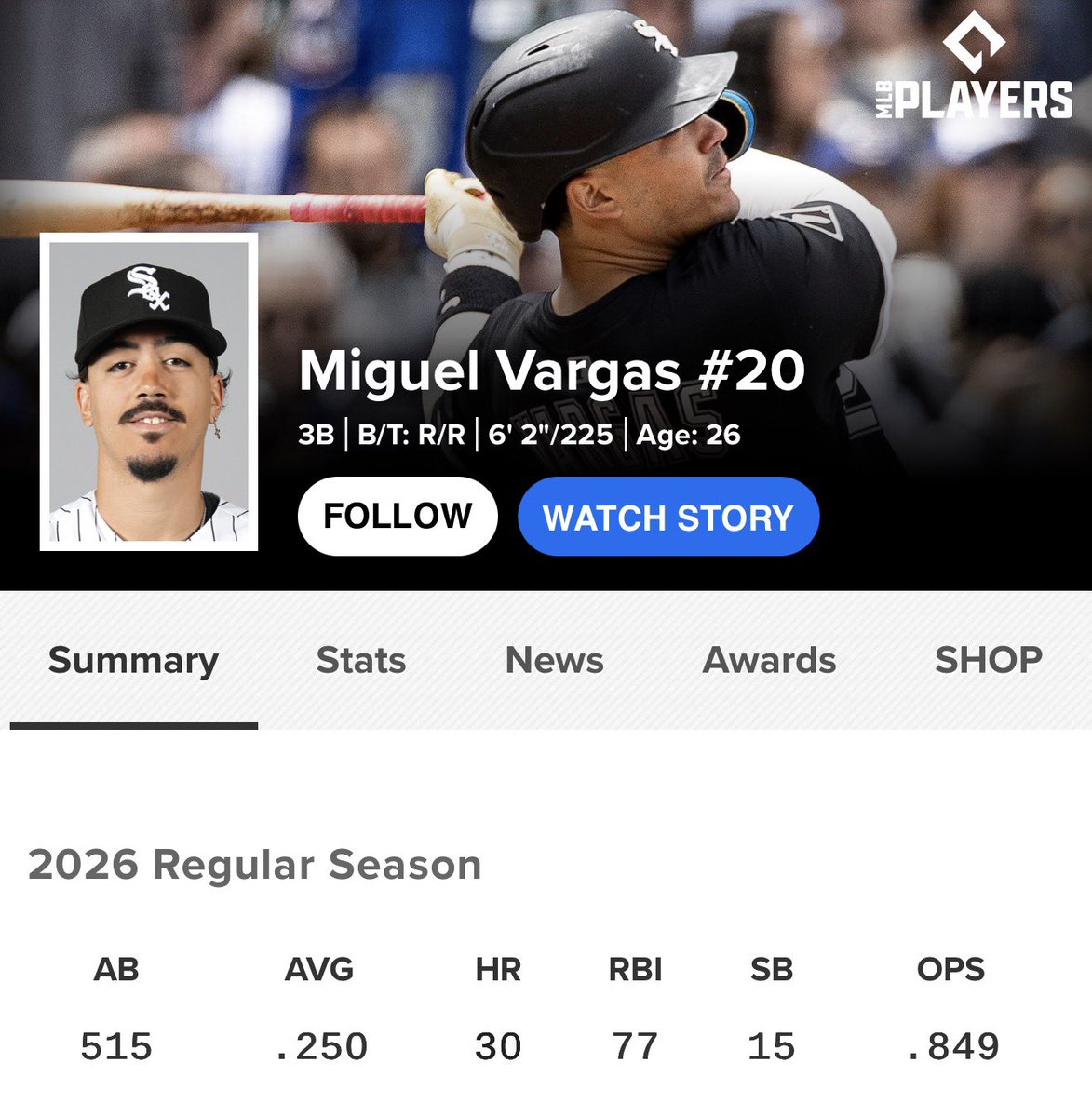 fuzzyfromyt's tweet photo. The Chicago White Sox are the first team in baseball this year to have three players with 30 home runs 👀

No other team even has 2 https://t.co/nxdiW7rNvT