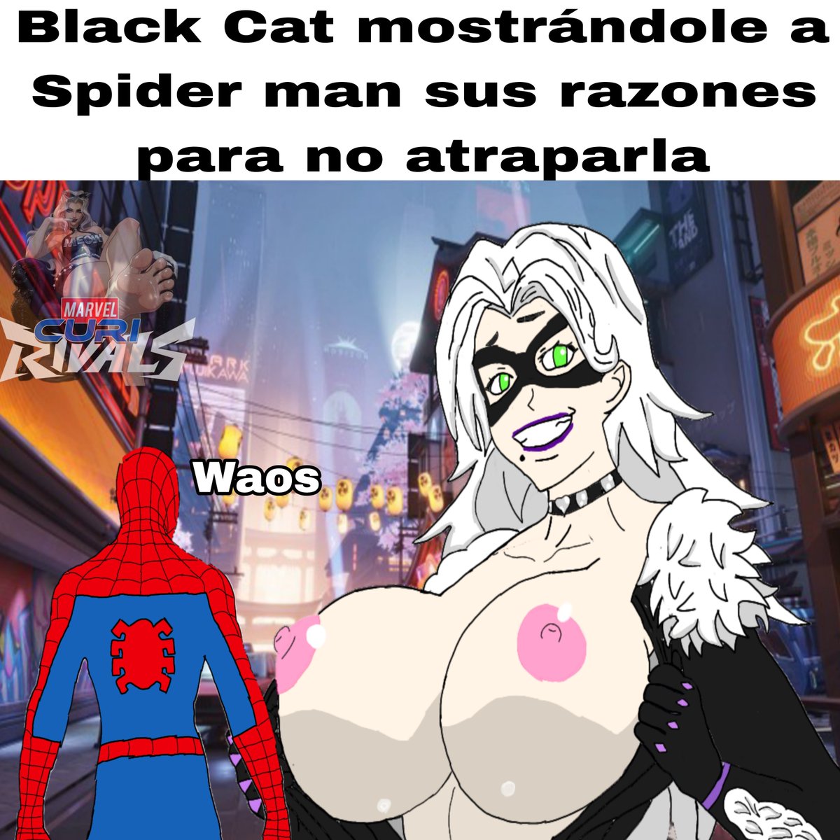 Morymiko's tweet photo. Ahora la versión de mi vieja de Marvel 😈🤤

#MarvelRivalsㅤ #BlackCat  #NSFW https://t.co/arTvYtengE