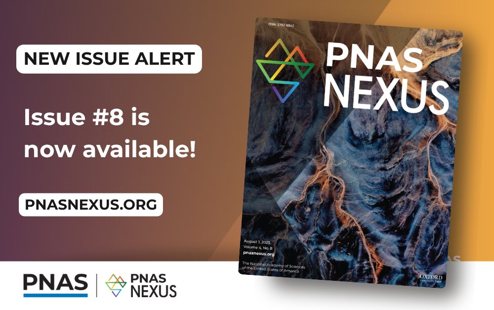 PNASNews's tweet photo. 2026 Issue 8 of @PNASNexus is now available! Explore new research on intermittent fasting and gene regulation; temperature-driven changes in Morpho butterfly iridescence; face-to-character biases in language models; and more. https://t.co/4qvmhYIUT3 https://t.co/XwSzbweHNs